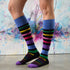 Stripe Cotton Black Multi Energy Socks